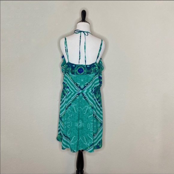 American Eagle Mixed Print Ruffle Dress Size 14 - Picture 13 of 15